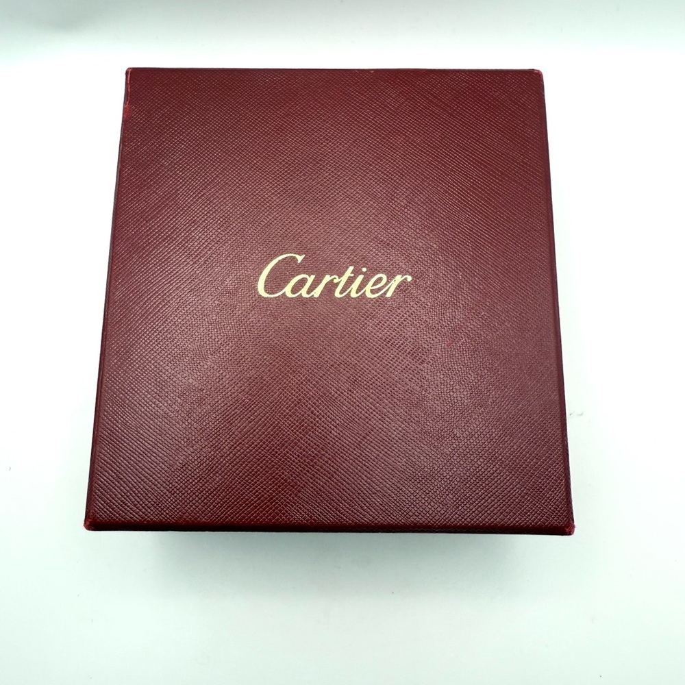 Cartier Red Leather Empty Watch Box With Gold Logo